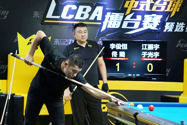 李俊恒，佟璐，江振宇，于光宇，LCBA中式臺(tái)球雙打賽
