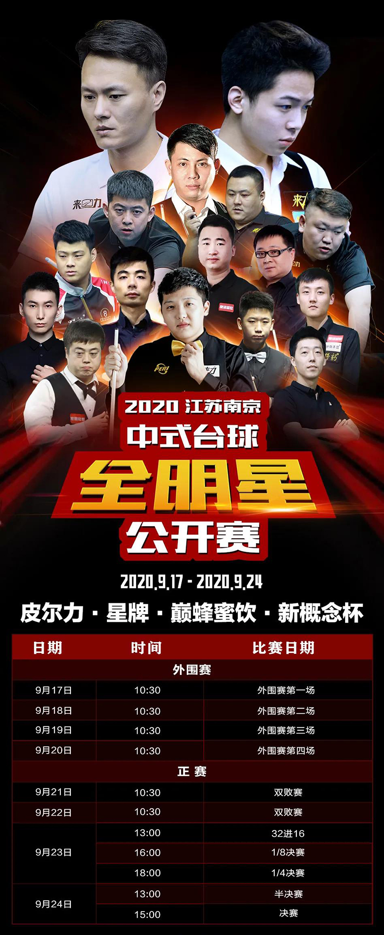 劉金柱，中式臺球全明星公開賽正賽